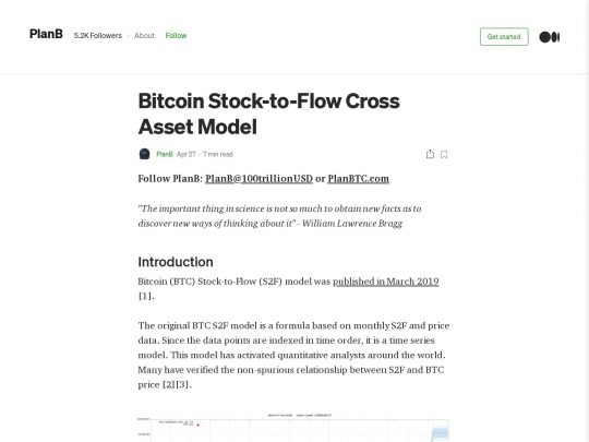 Bitcoin Stock-to-flow