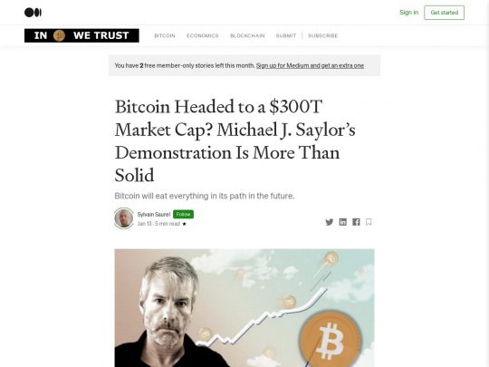 Bitcoin to $300T Market Cap
