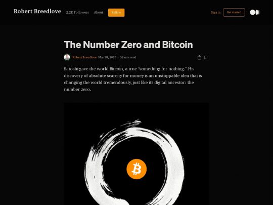 Number Zero & Bitcoin